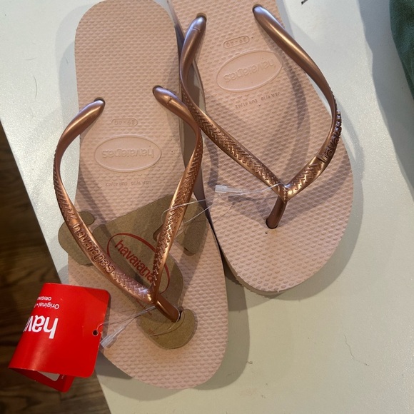 NWT Havaiana Slim Flip Flop in Ballet Rose 9/10 - Picture 2 of 5